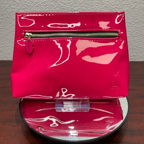 YSL Pink Patent Leather Cosmetic Pouch‎ – Lip Charm Zipper - Picture 1 of 8